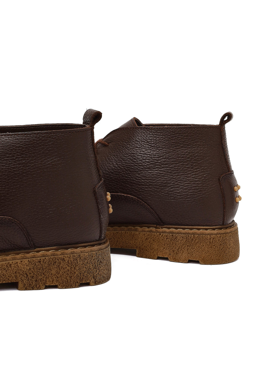 Men's Brown Lace-Up Leather Casual Boot