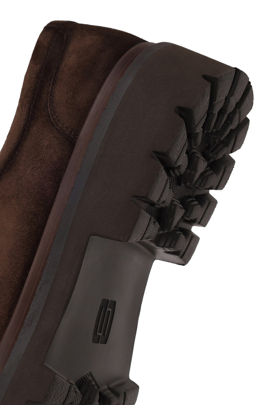 Male Brown Lace-Up Thick-Soled Suede Casual Shoes