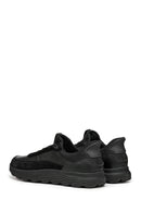 Geox Erkek Siyah U Spherıca Plus A - Nappa+Sued Bağcıklı Kalın Tabanlı Süet Sneaker | Derimod