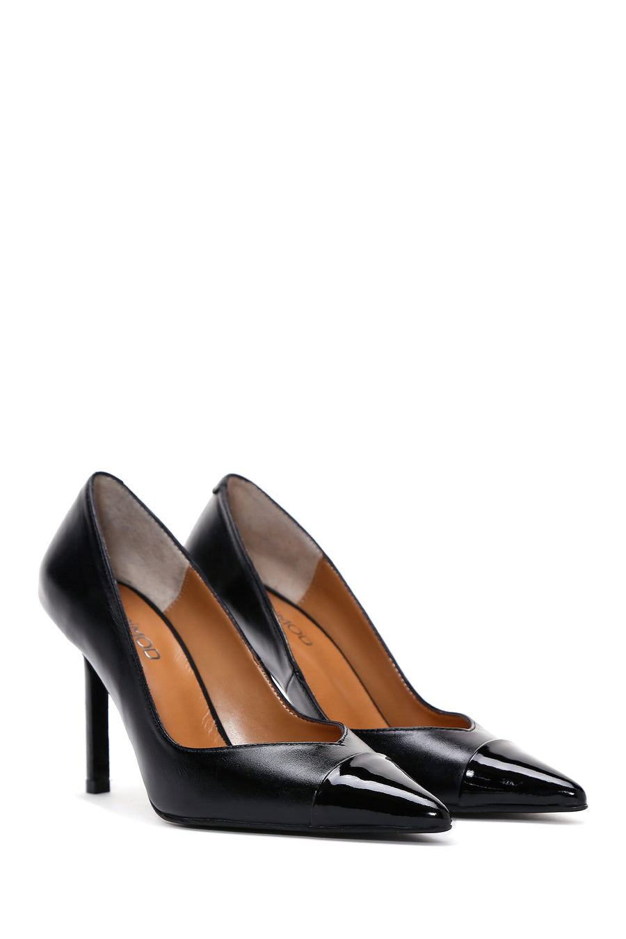 Women's Black Leather Stiletto