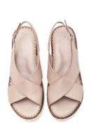 Women's Mink Leather Comfort Sandals | Derimod