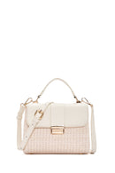 Women's Beige Long Strap Straw Shoulder Bag | Derimod