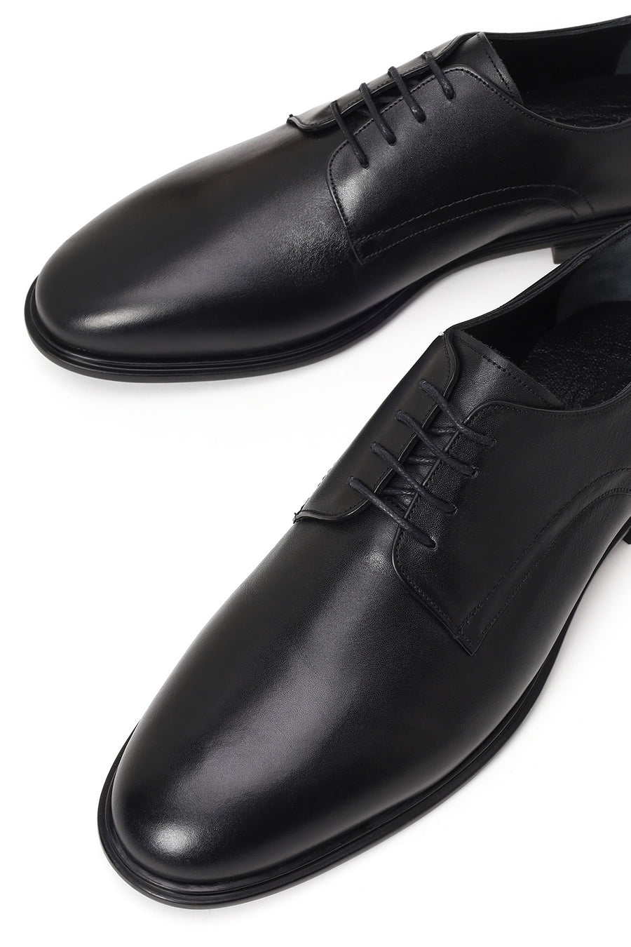 Male Black Lace-Up Leather Casual Shoes
