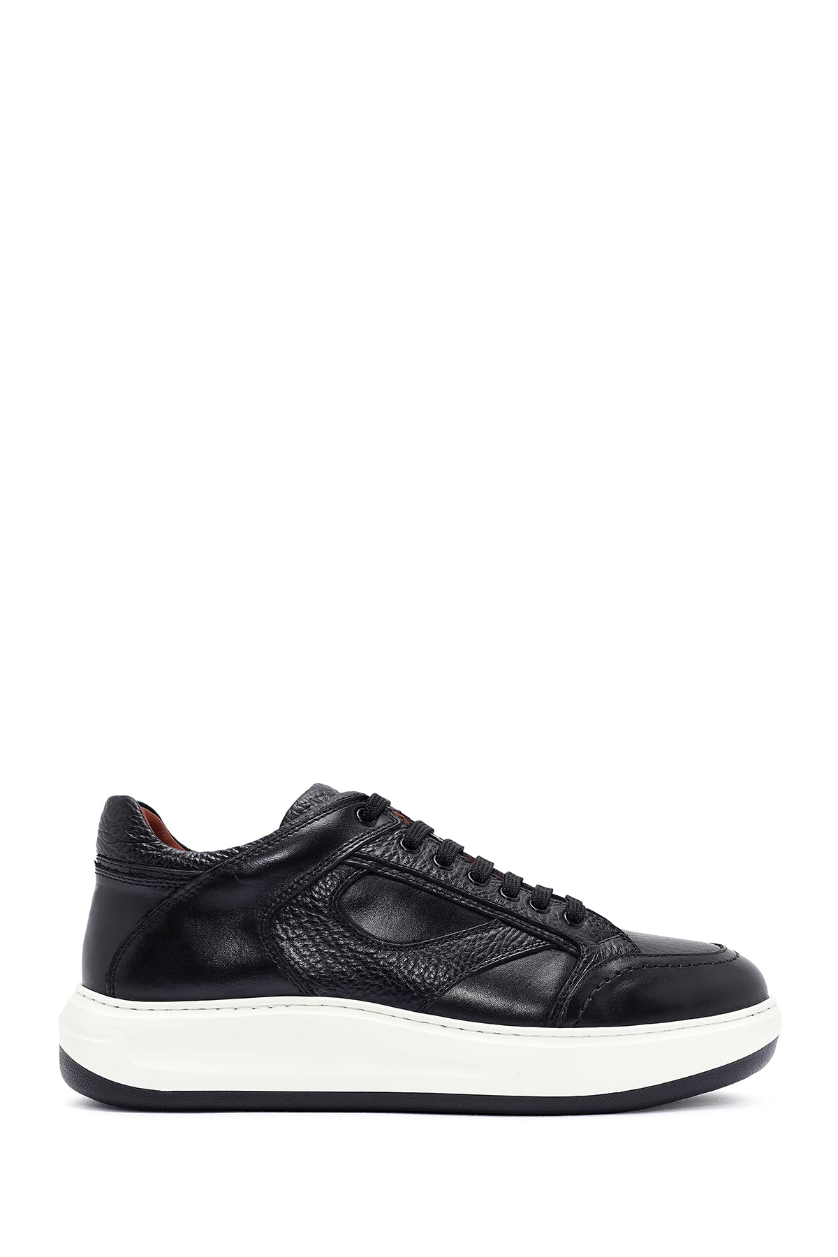 Men's Black Lace-up Leather Sneaker 24WFD724414 | Derimod