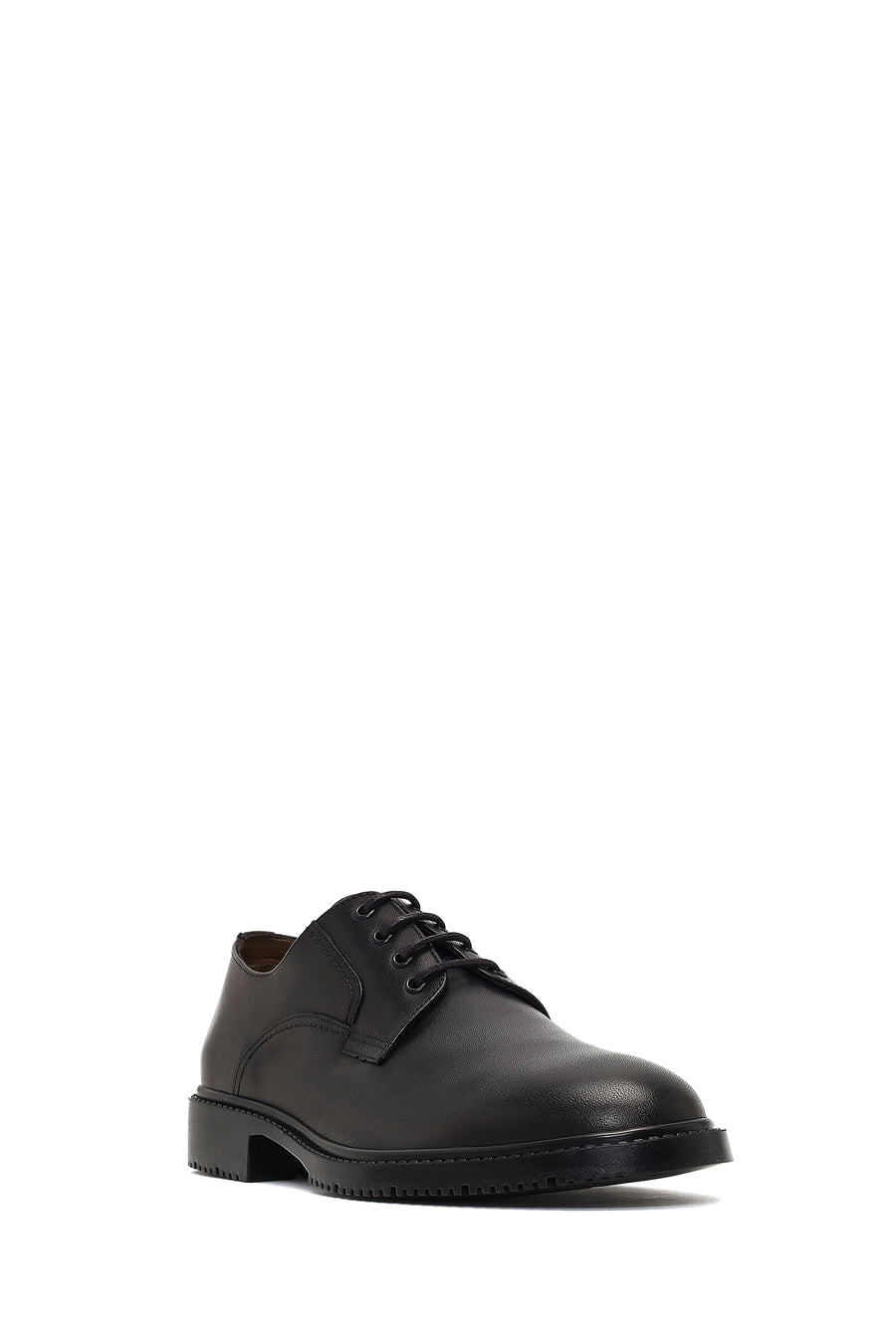 Men's Black Lace-up Leather Casual Shoes