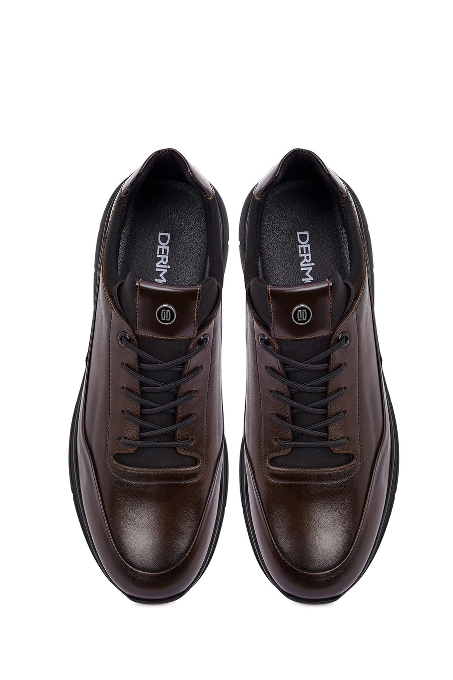 Men's Brown Lace-Up Leather Casual Sneaker
