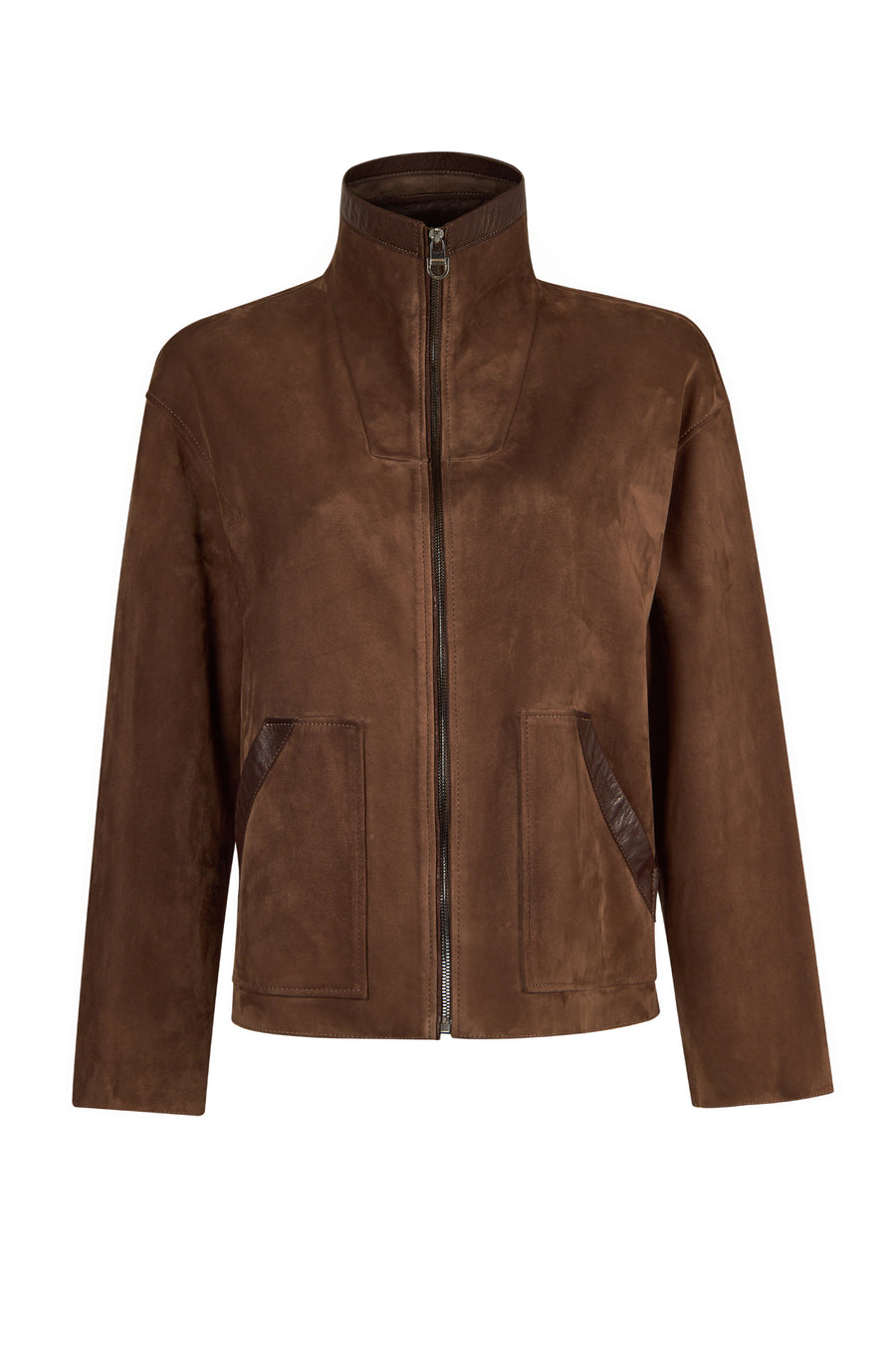 Barcelona Woman Brown Short Suede Jacket