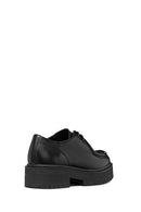 Geox Women's Black D Spherica Ec7 B Lace-Up Leather Oxford Shoes | Derimod