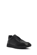 Men's Black Lace-up Leather Sneaker | Derimod