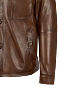 Fabian Male Brown Leather Jacket | Derimod