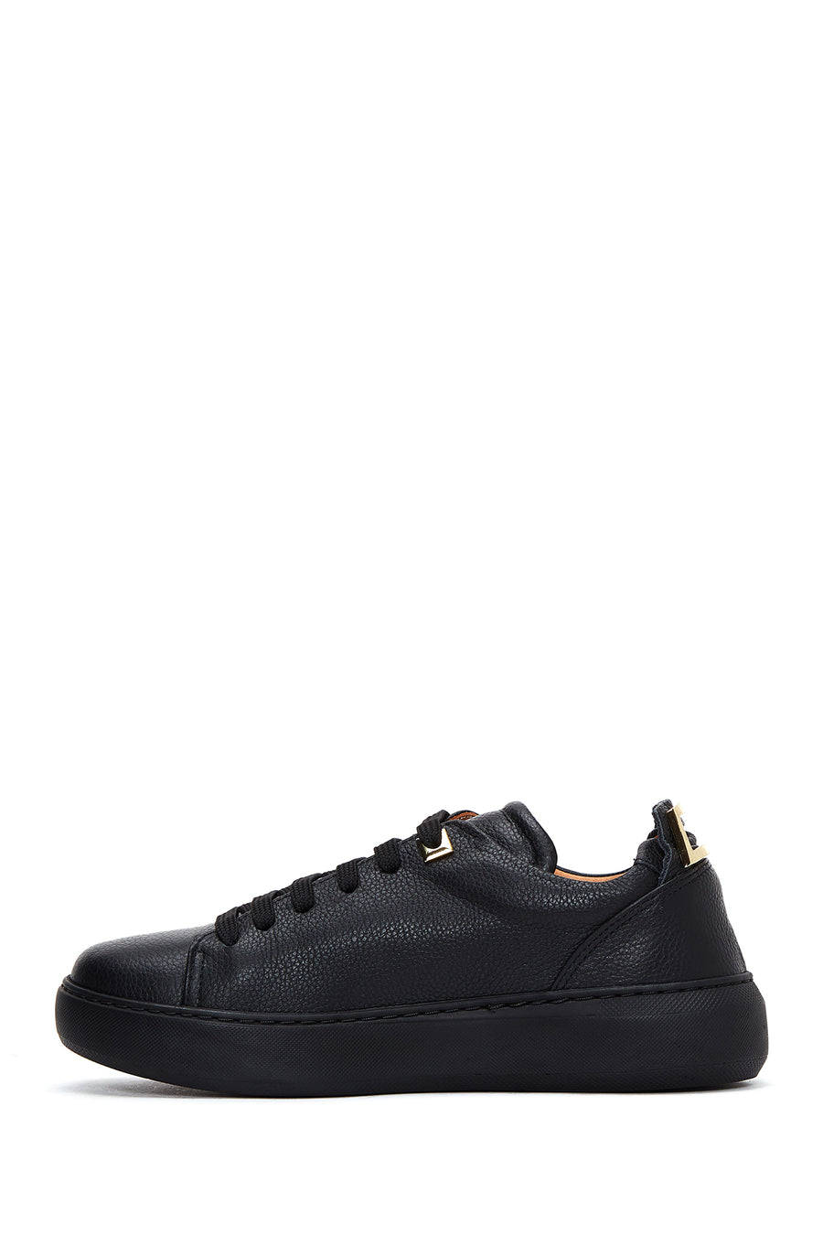 Women's Black Leather Sneaker