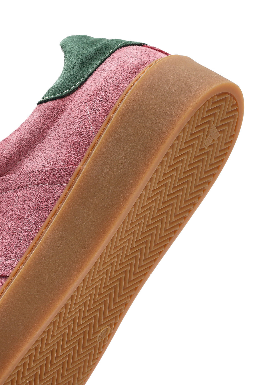 Women's Pink Lace-Up Suede Leather Sneakers