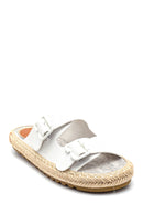 Women's Straw Sole Casual Slippers | Derimod