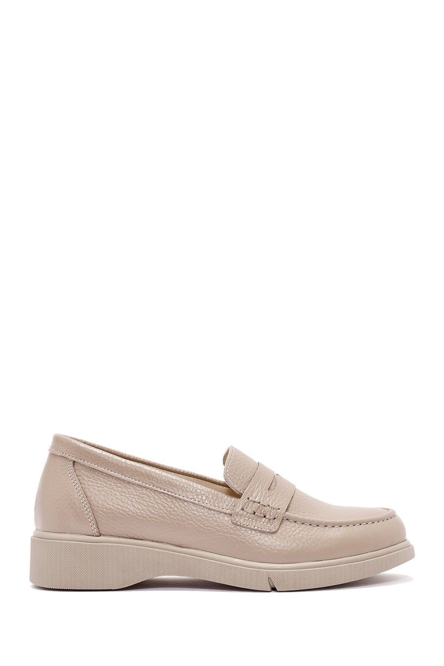 Women's Mink Leather Comfort Loafer 24WFD1516FT | Derimod