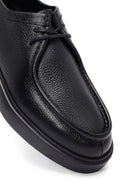 Men's Black Lace-Up Thick-Soled Leather Casual Shoe | Derimod