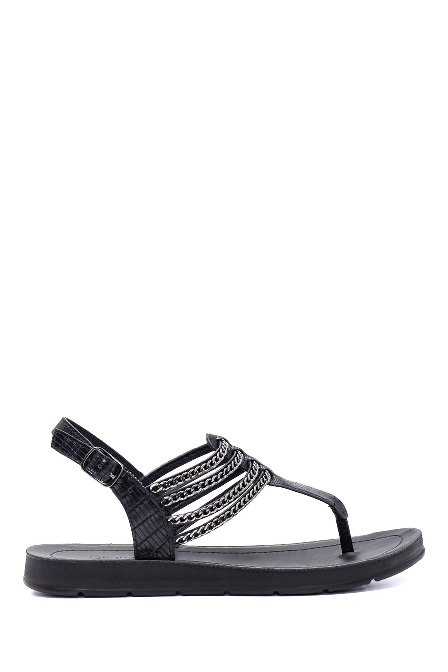 Women's Black Flip Flops Sandals 22SFE468014 | Derimod
