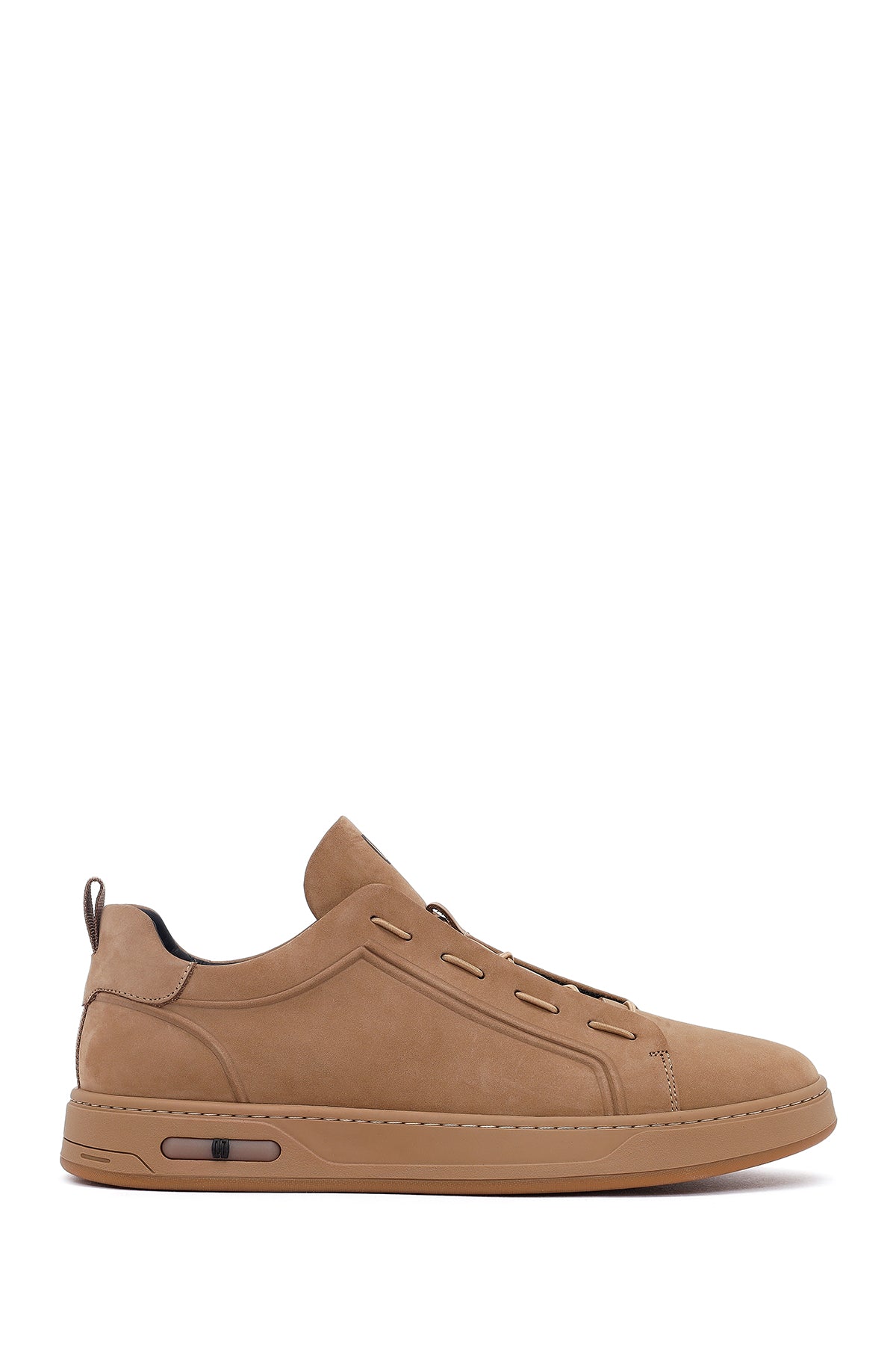 Erkek Vizon Bağcıklı Nubuk Deri Sneaker WM680001DN | Derimod