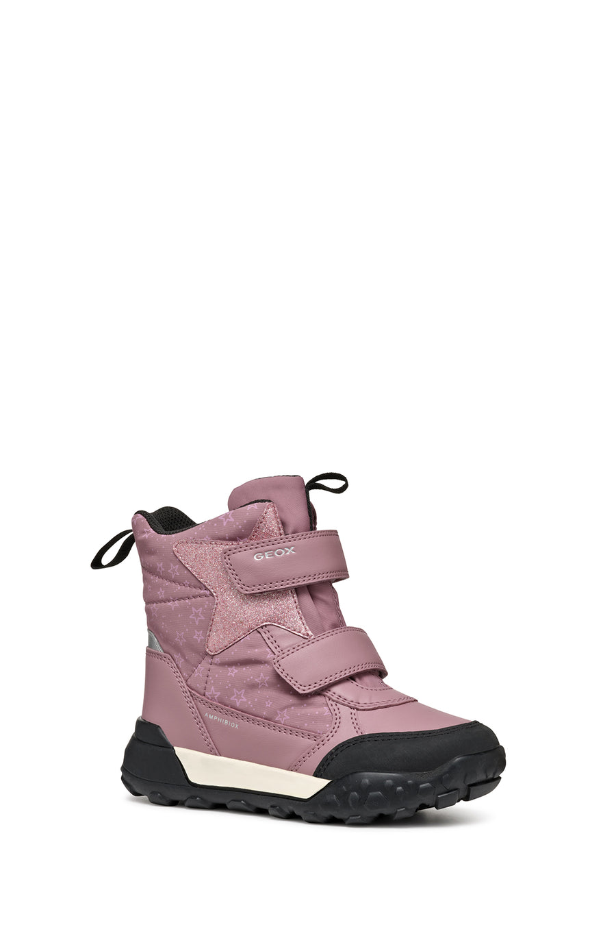 Geox Girl Pink Trekkyup Abx Banded Waterproof Outdoor Boots