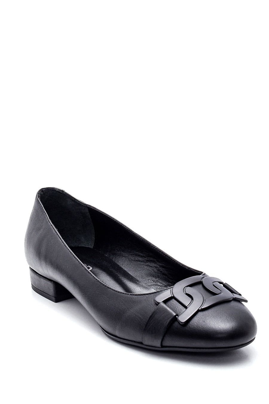 Women's Leather Buckle Ballerinas