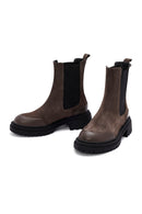 Women's Mink Suede Leather Chelsea Boots | Derimod