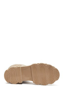 Women's Brown Leather Thick Soled Boots | Derimod