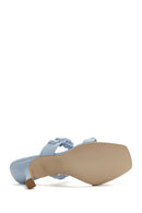Women's Blue Heeled Slippers | Derimod