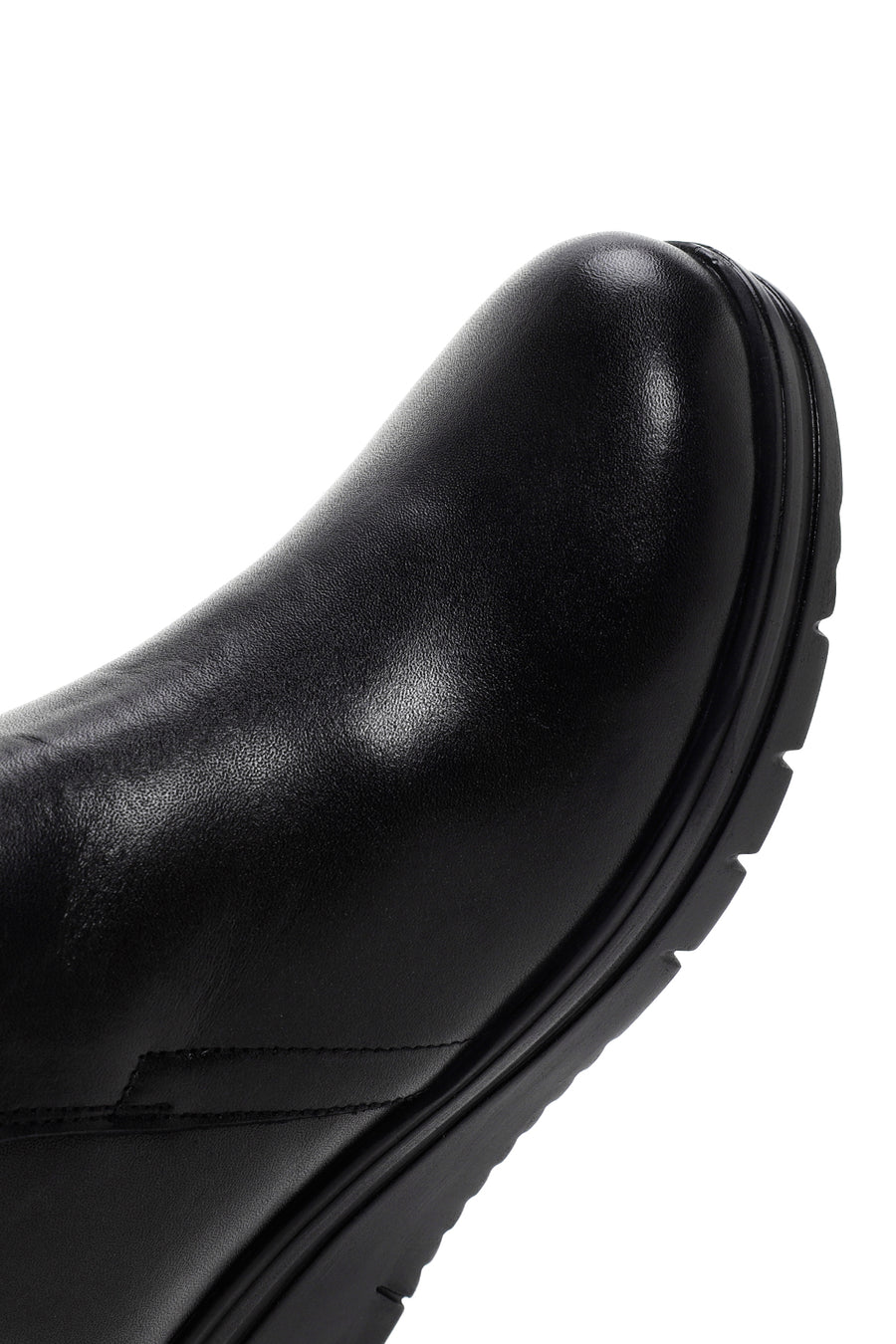 Women's Black Strappy Leather Comfort Boots