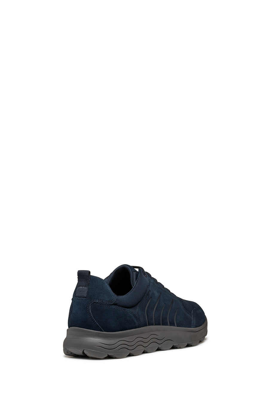 Geox Men's Navy Blue Spherica Lace-Up Suede Leather Sneakers