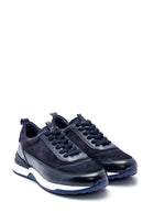 Men's Leather Suede Detailed Sneaker | Derimod