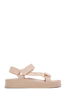 Women's Beige Strappy Thick Soled Jelly Sandals | Derimod