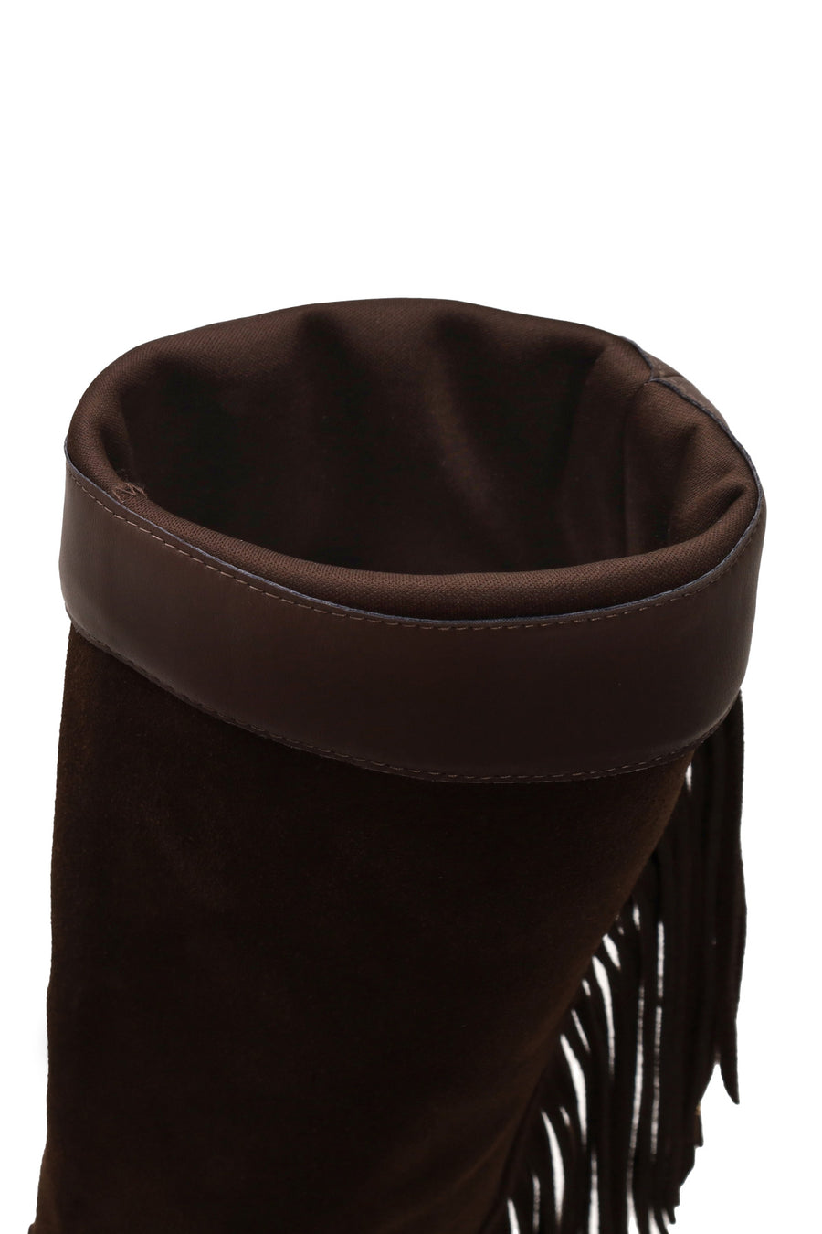 Woman Brown Tasselled Suede Boots