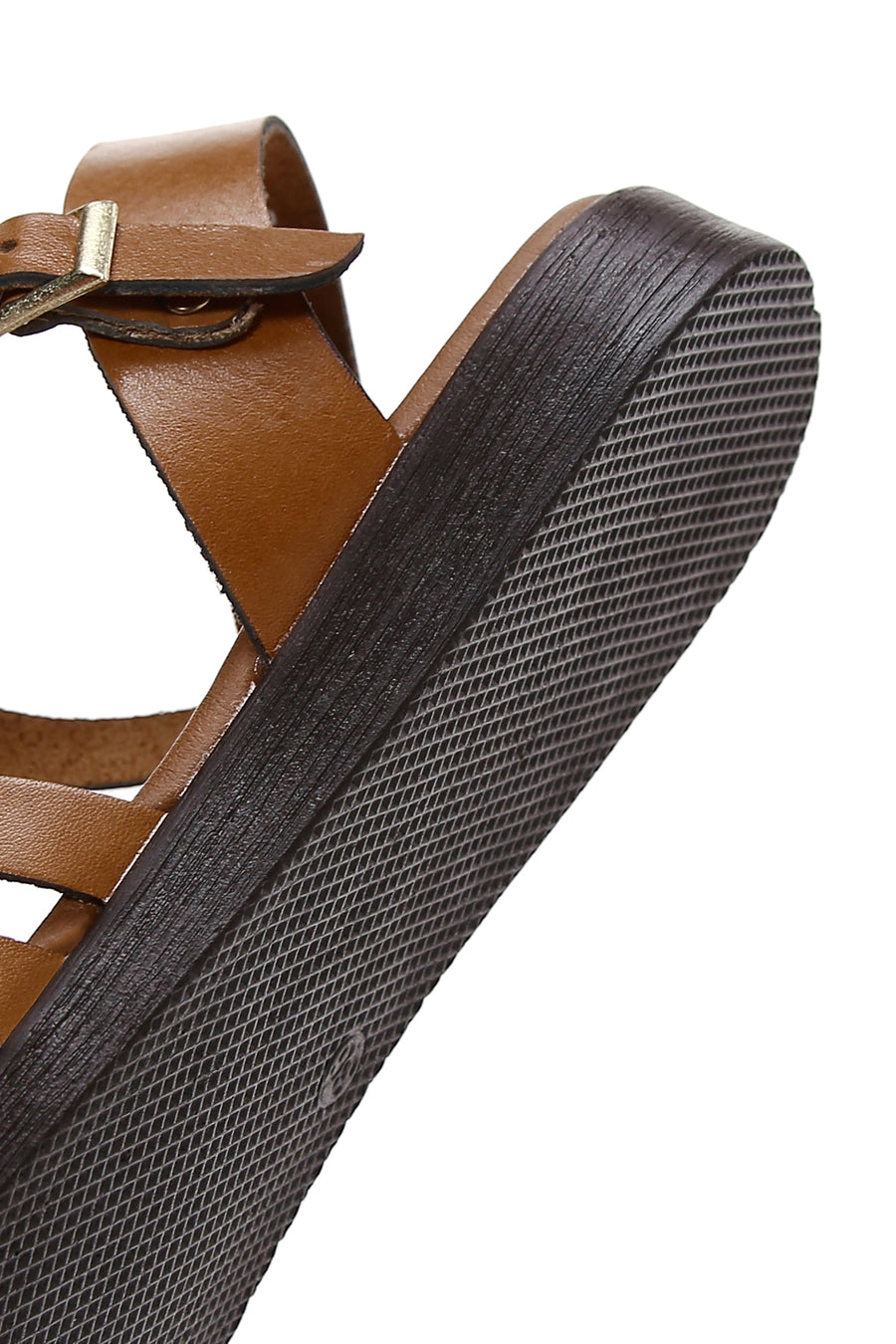 Women's Tan Ankle Strap Leather Bodrum Sandals