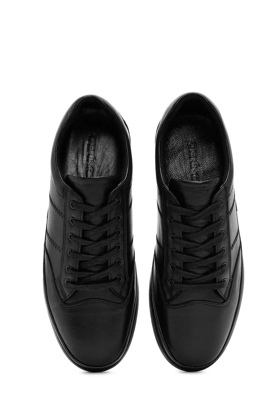 Men's Black Lace Up Leather Casual Shoes