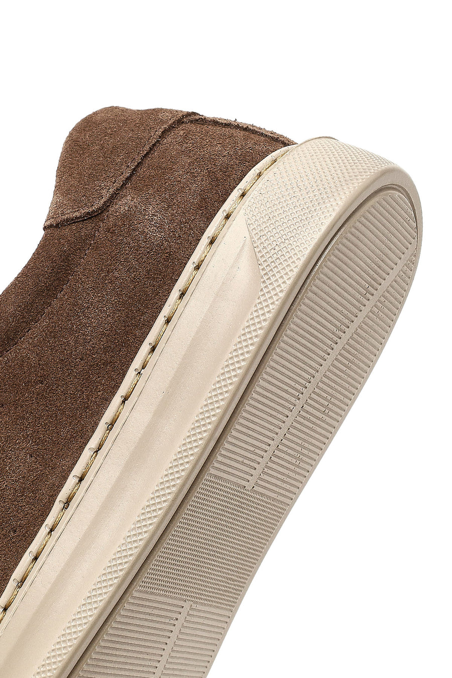Women's Brown Lace-Up Suede Leather Sneaker