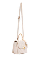 Women's Cream Long Strap Quilted Handbag | Derimod