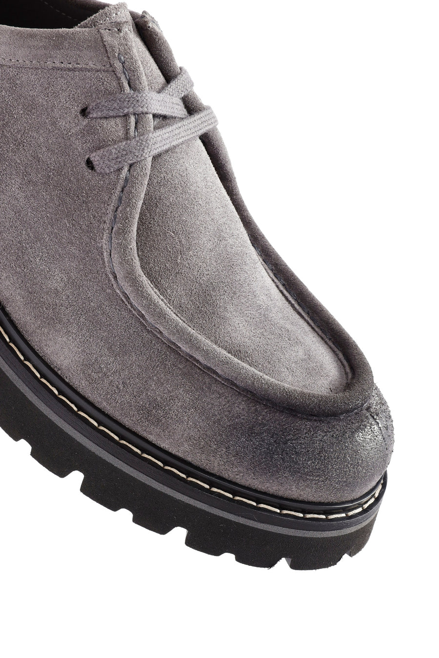 Men's Gray Lace-up Suede Leather Casual Shoes