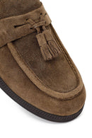Erkek Taba Püsküllü Süet Deri Casual Loafer | Derimod