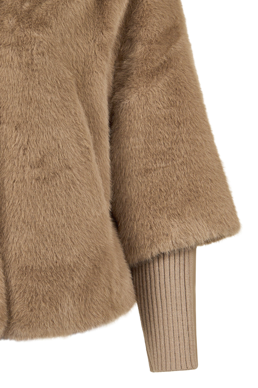 Ampezzo Kadın Bej Kısa Teddy Mont