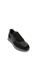 Erkek Siyah Bağcıklı Süet Deri Sneaker | Derimod