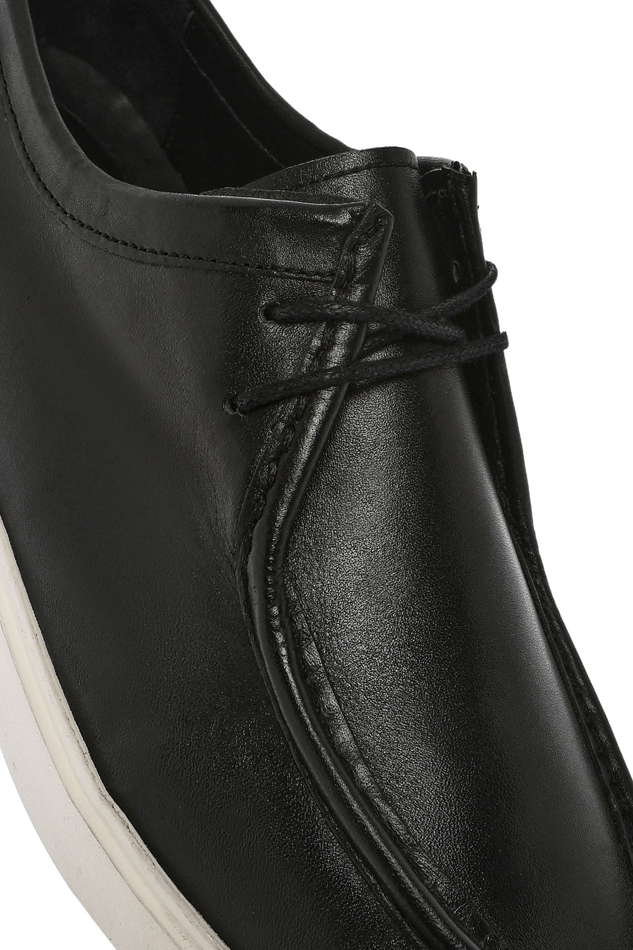 Men's Black Lace-up Leather Casual Shoes