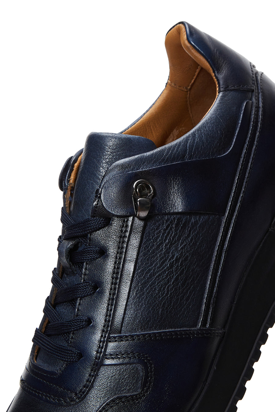 Men's Navy Blue Leather Sneaker