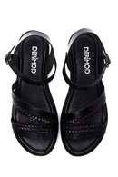 Women's Leather Braided Bodrum Sandals | Derimod
