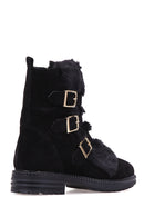 Women's Buckle Detailed Suede Boots | Derimod