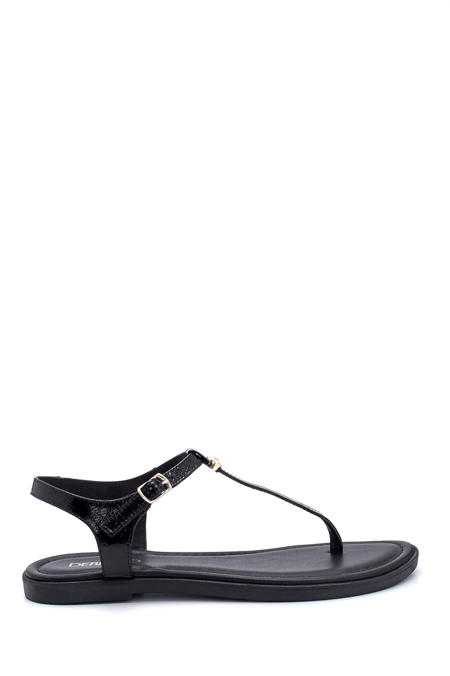 Women's Casual Patent Leather Sandals 21SFD271616 | Derimod