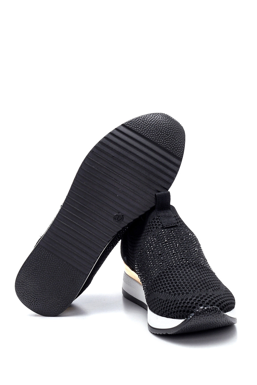 Kadın Siyah Taşlı Sneaker