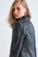 Norma Women's Leather Jacket | Derimod