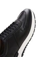 Men's Black Lace-Up Leather Casual Sneaker | Derimod