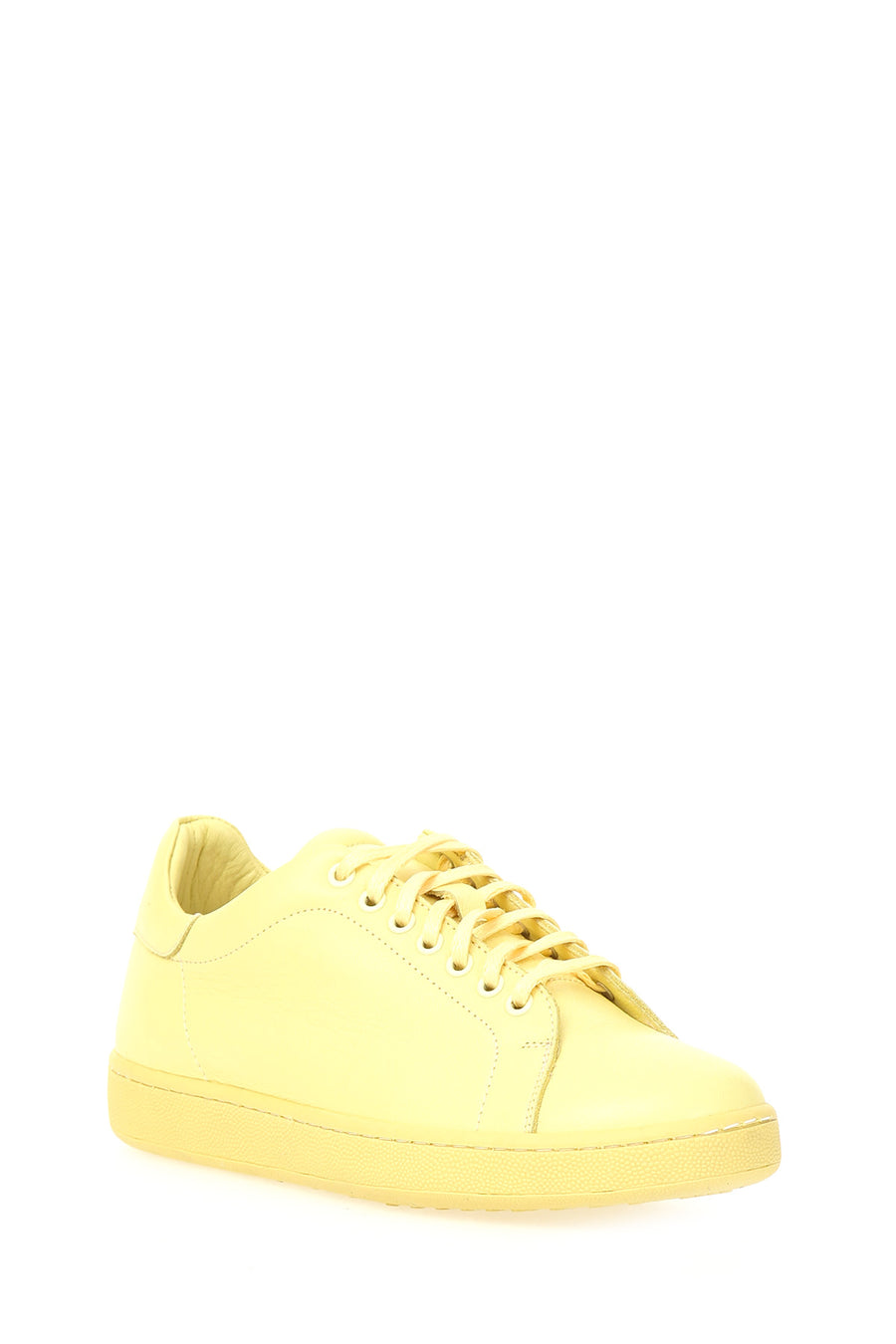 Yellow Women's Leather Sneaker