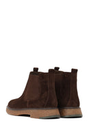Men's Brown Suede Leather Chelsea Boots | Derimod