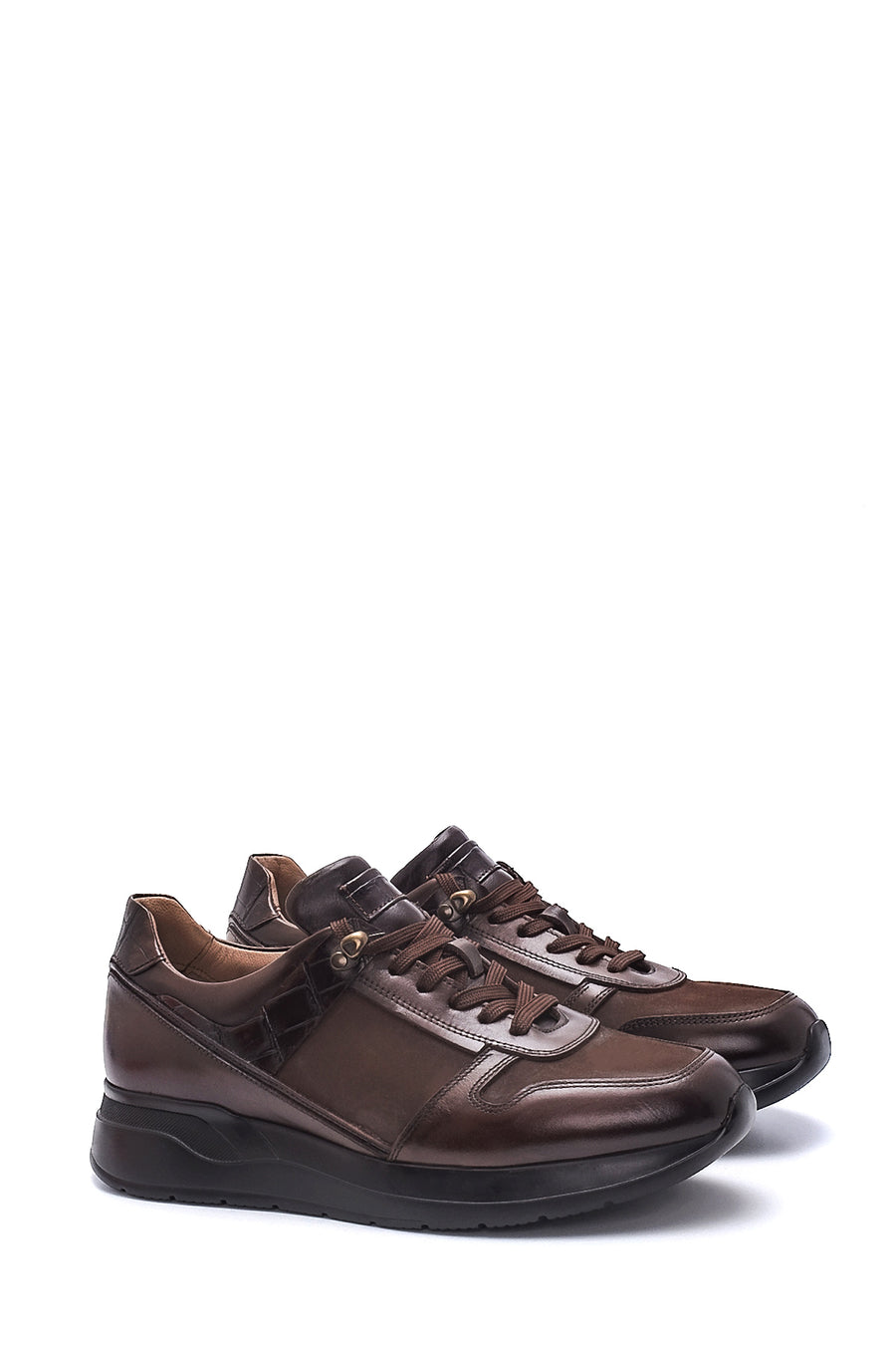 Men's Leather High Sole Sneaker